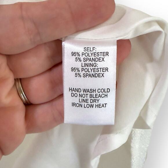 Lulus Striking Beauty White Floral Jacquard Puff Sleeve Mini Dress Size Large - Picture 6 of 11